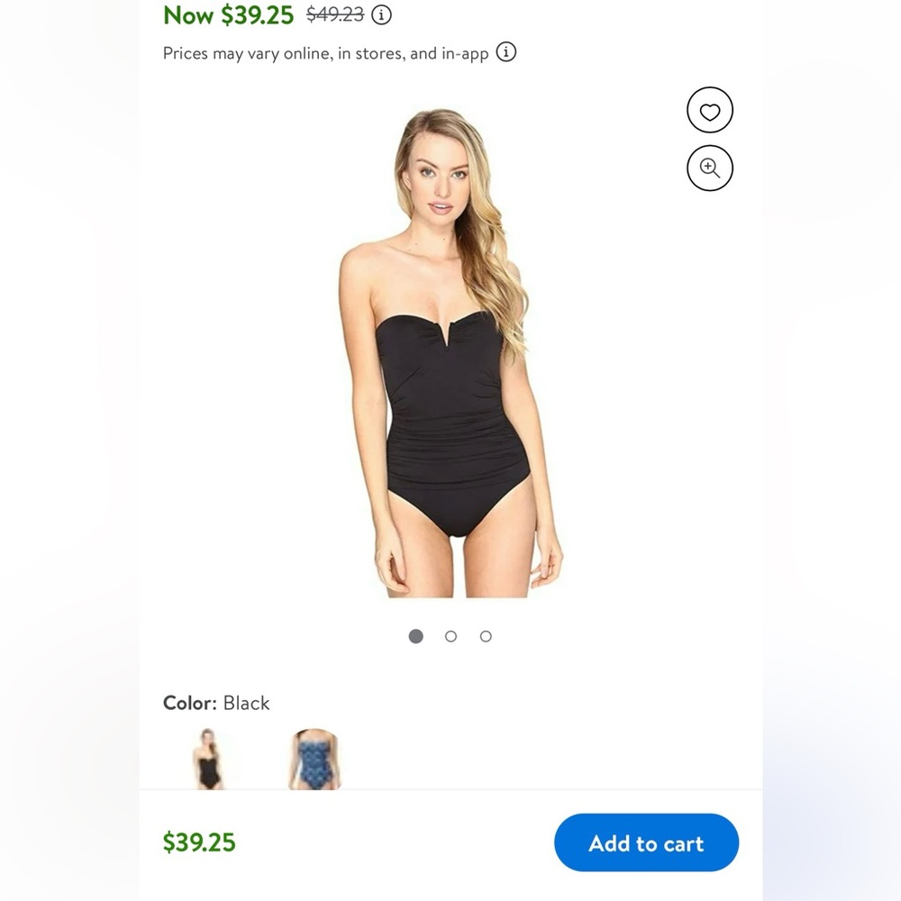 Tommy Bahama Navy Blue Strapless Swimsuit